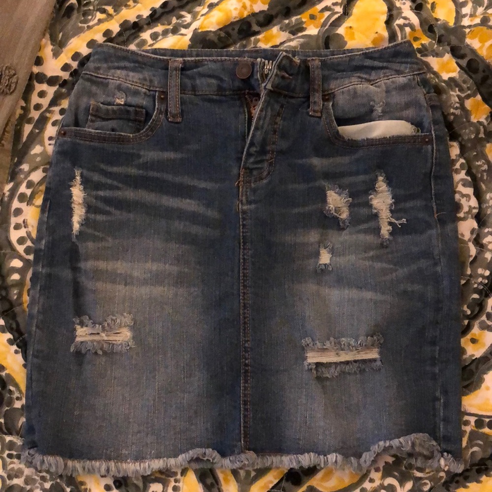 Denim mini skirt